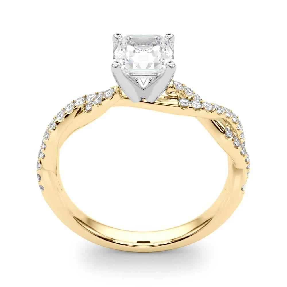 Twisting Diamond Adorned Engagement Ring - Image 80
