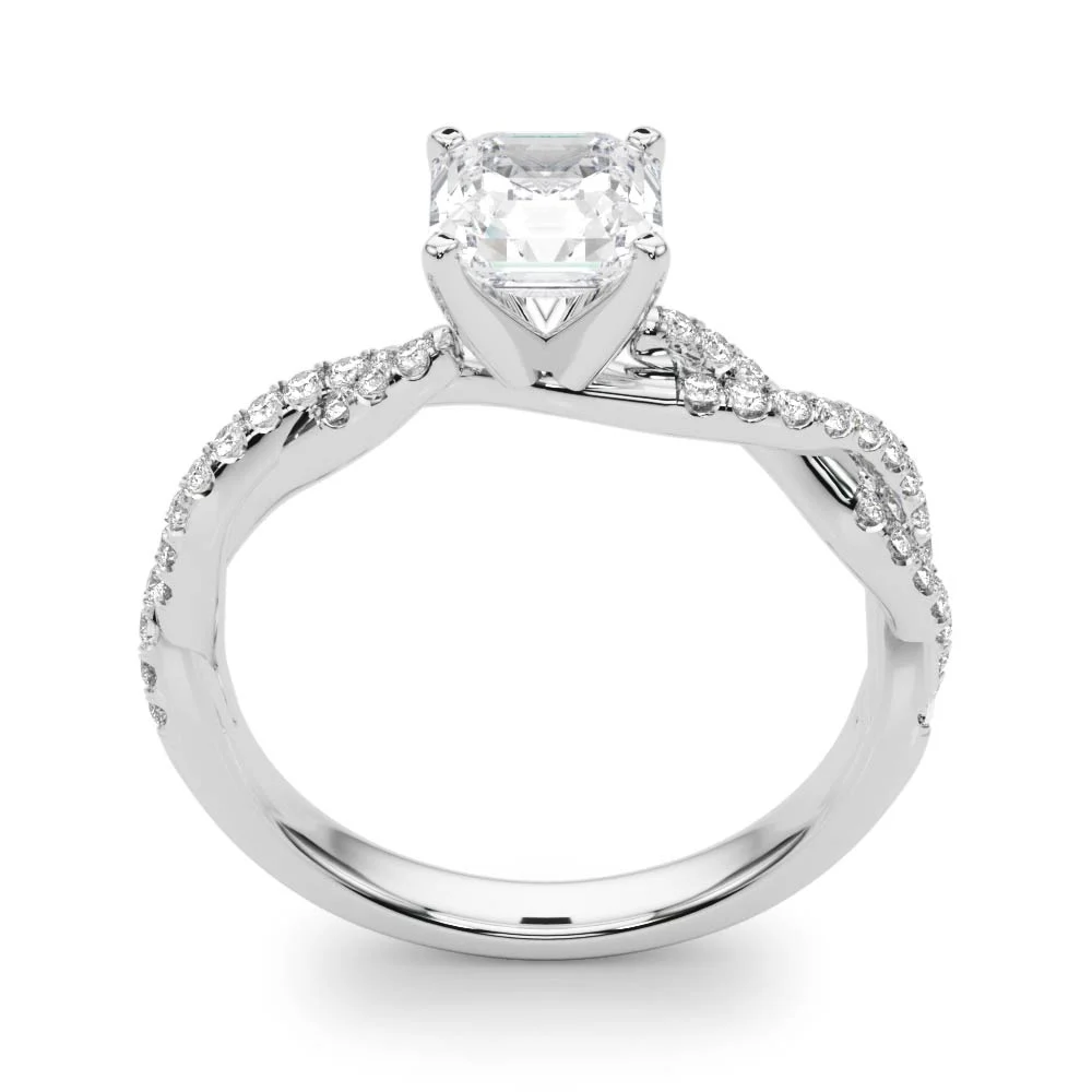 Twisting Diamond Adorned Engagement Ring - Image 37