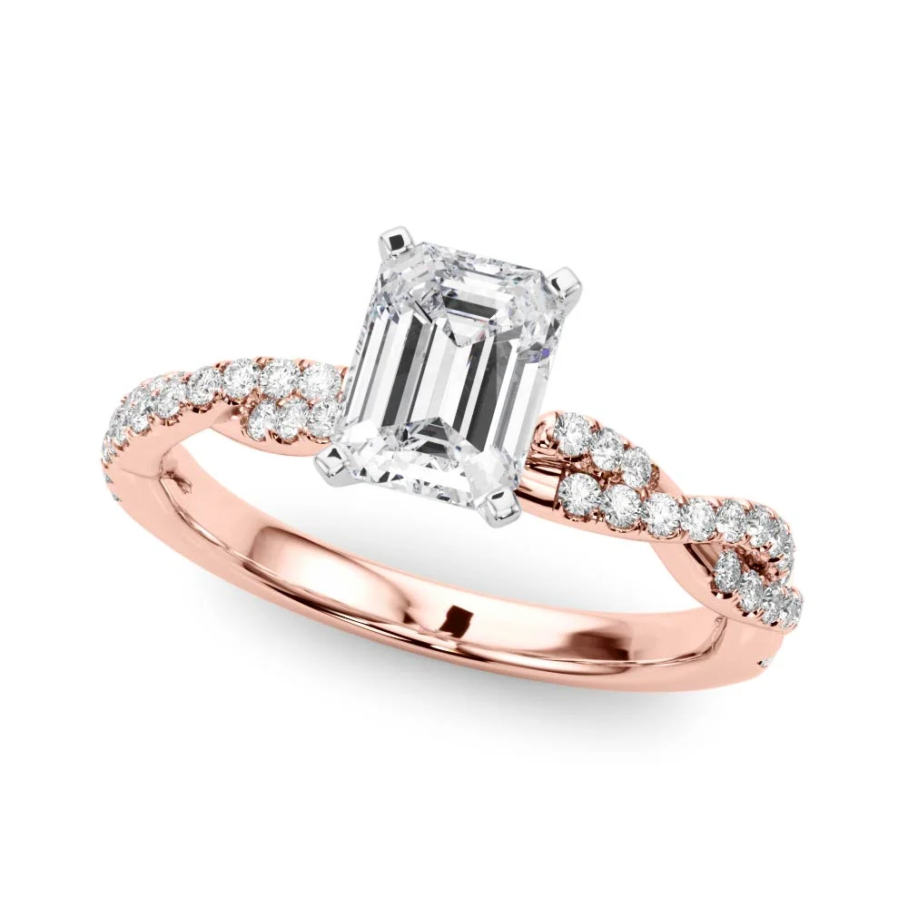 Twisting Diamond Adorned Engagement Ring - Image 88