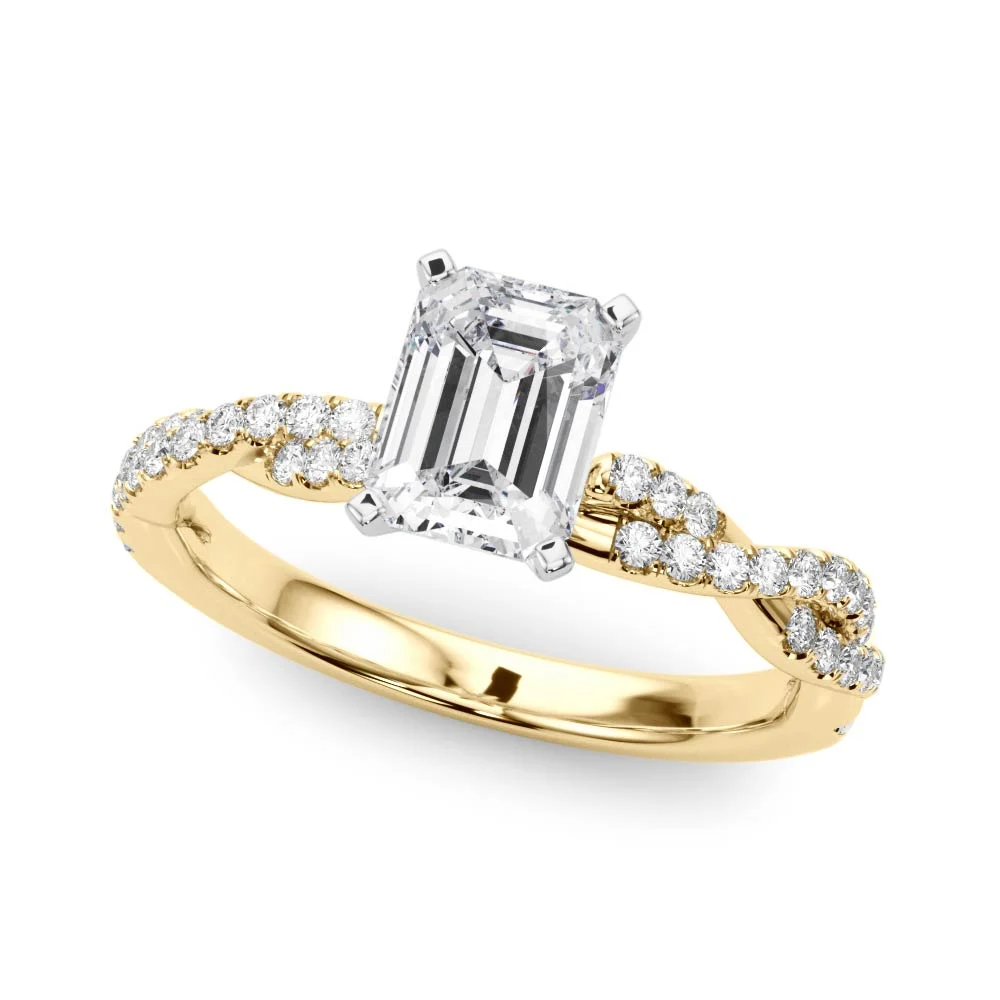 Twisting Diamond Adorned Engagement Ring - Image 45