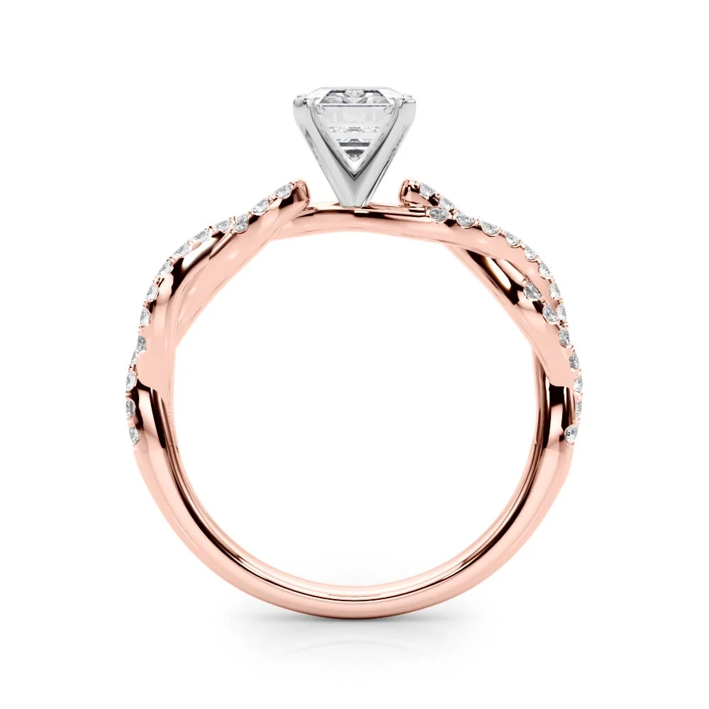 Twisting Diamond Adorned Engagement Ring - Image 97