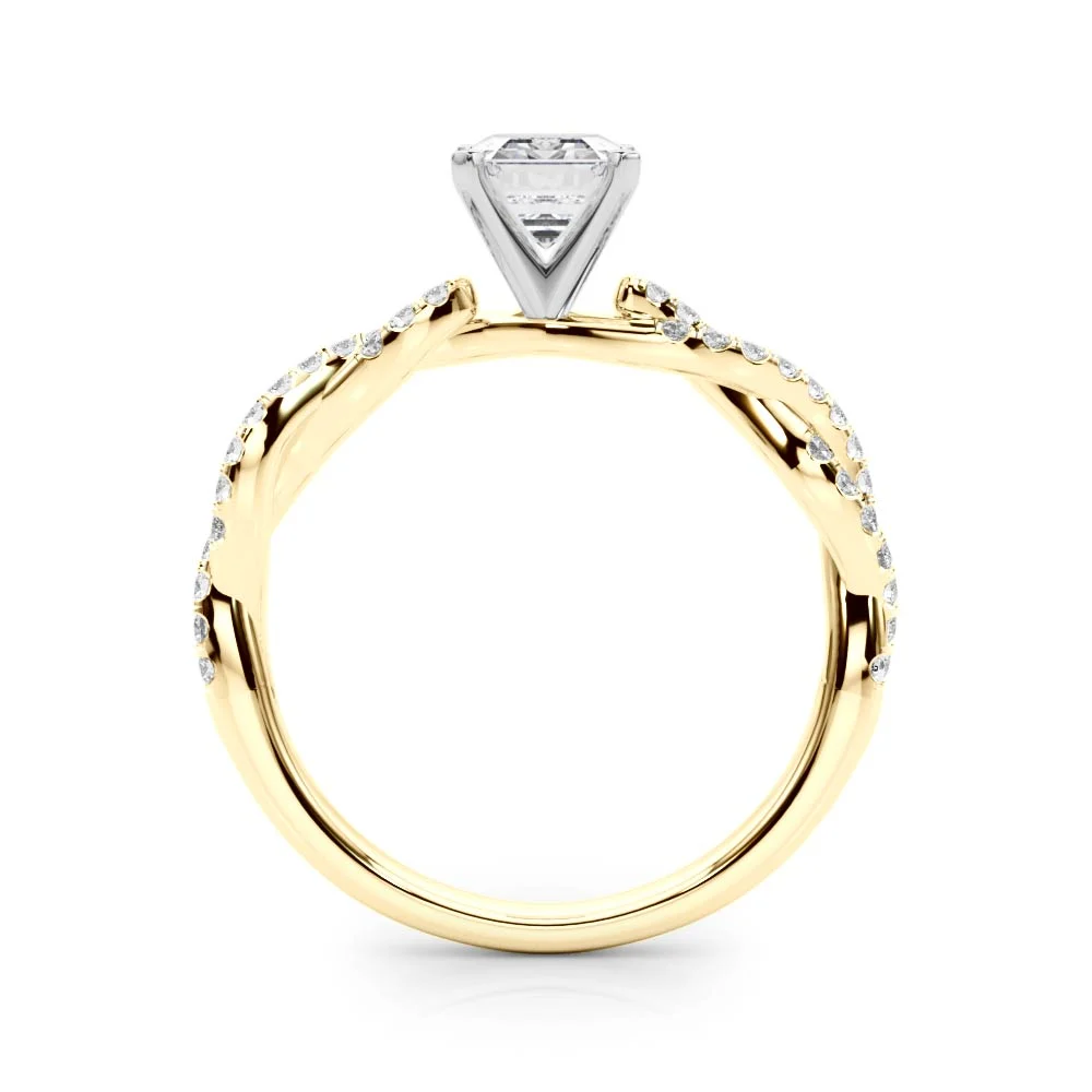 Twisting Diamond Adorned Engagement Ring - Image 54