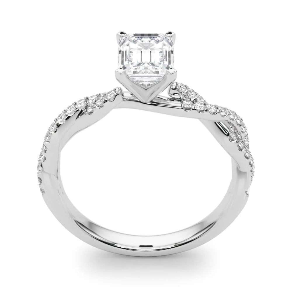 Twisting Diamond Adorned Engagement Ring - Image 38