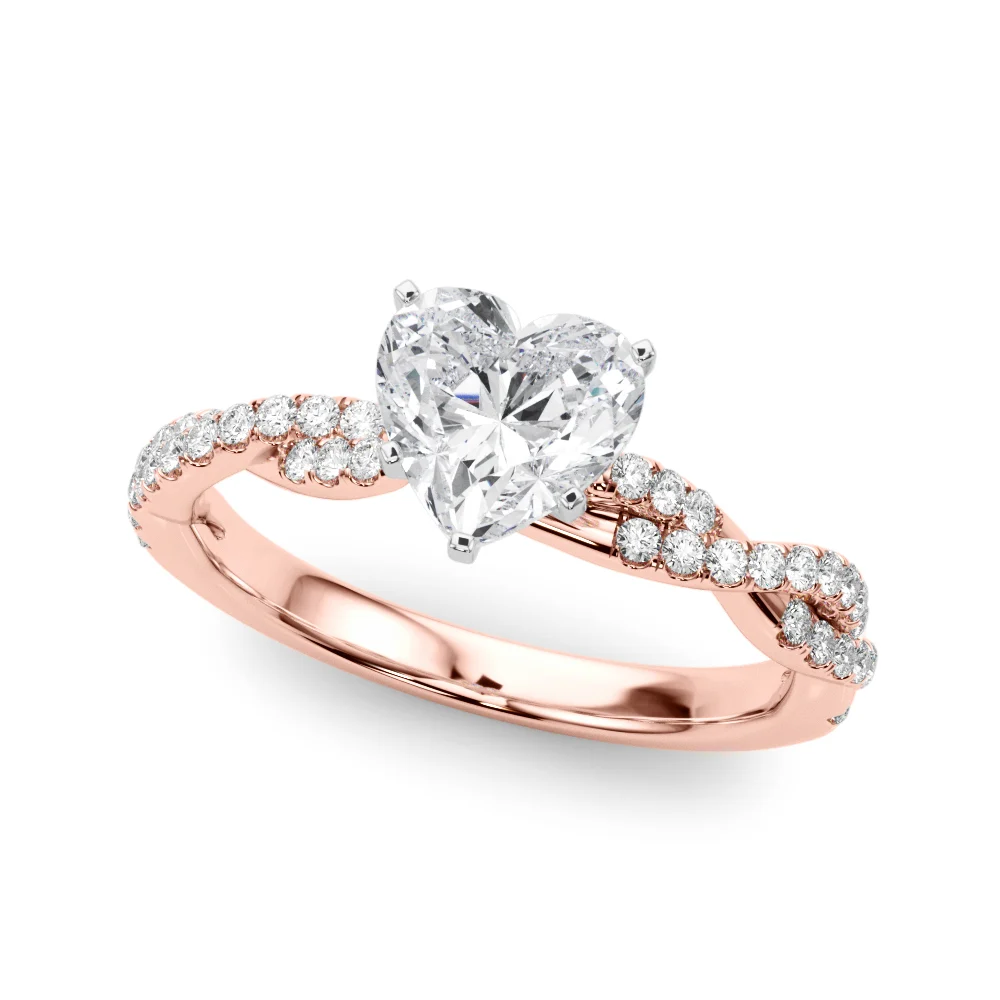 Twisting Diamond Adorned Engagement Ring - Image 89