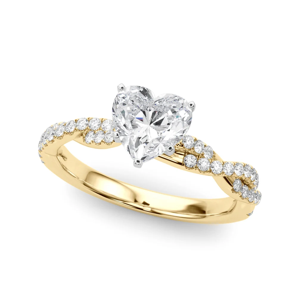 Twisting Diamond Adorned Engagement Ring - Image 46