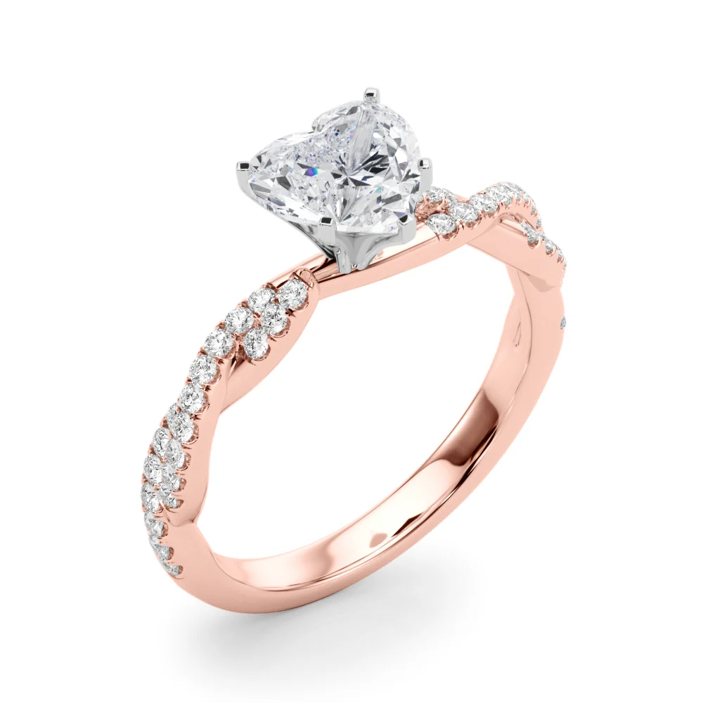 Twisting Diamond Adorned Engagement Ring - Image 116