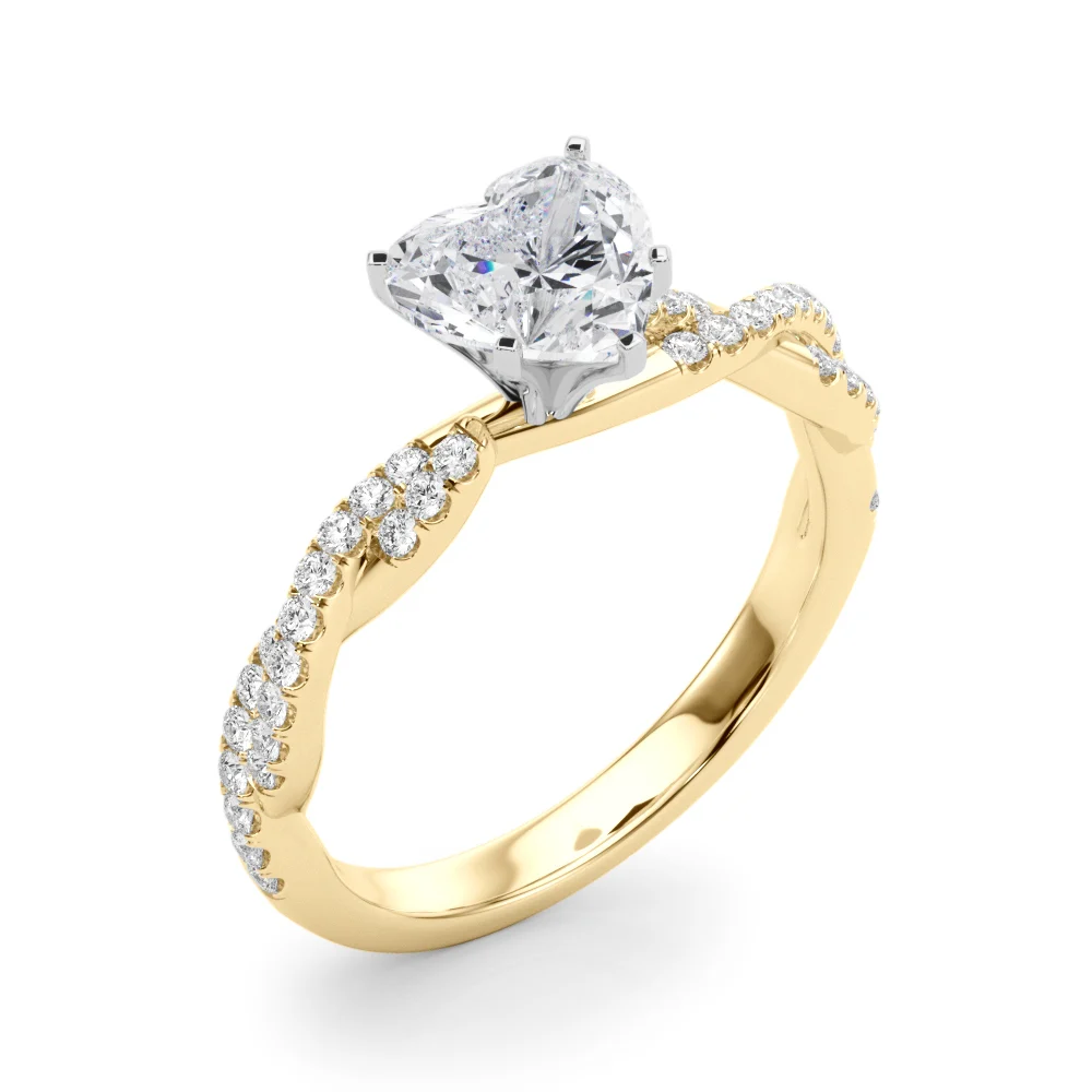 Twisting Diamond Adorned Engagement Ring - Image 73