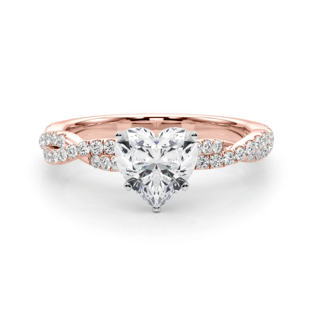 Twisting Diamond Adorned Engagement Ring - Image 107