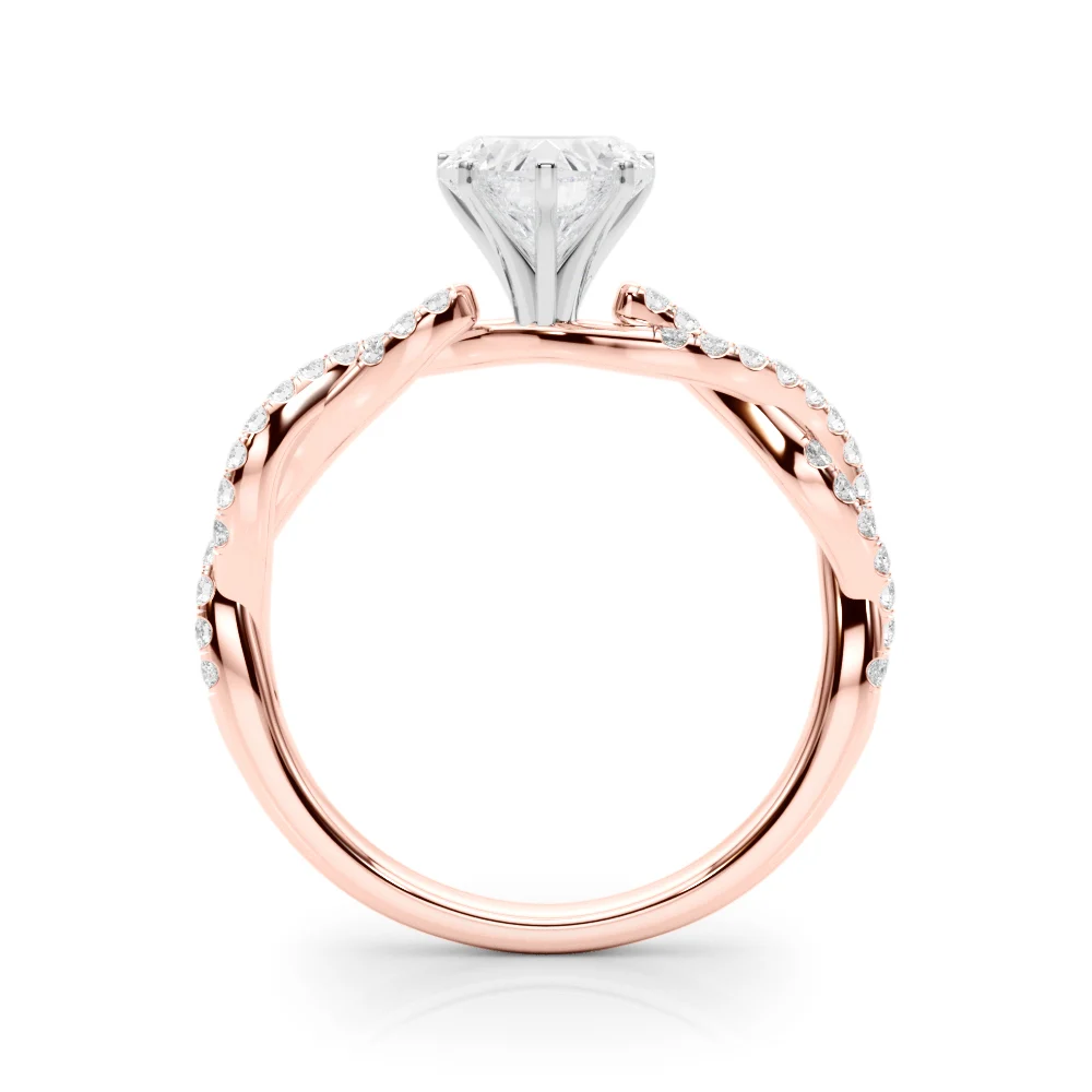 Twisting Diamond Adorned Engagement Ring - Image 98
