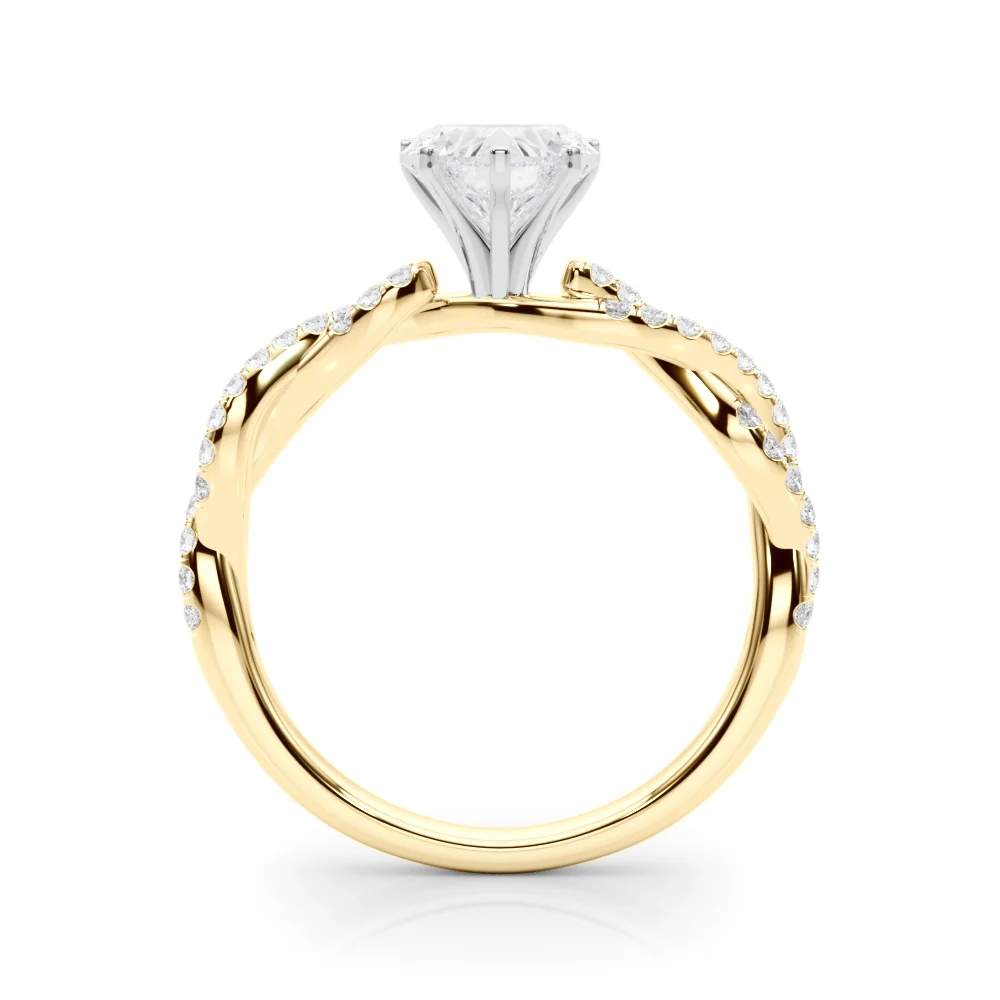 Twisting Diamond Adorned Engagement Ring - Image 55