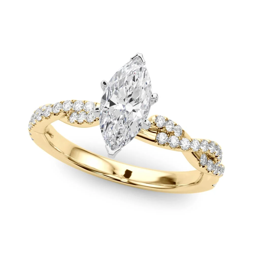 Twisting Diamond Adorned Engagement Ring - Image 47