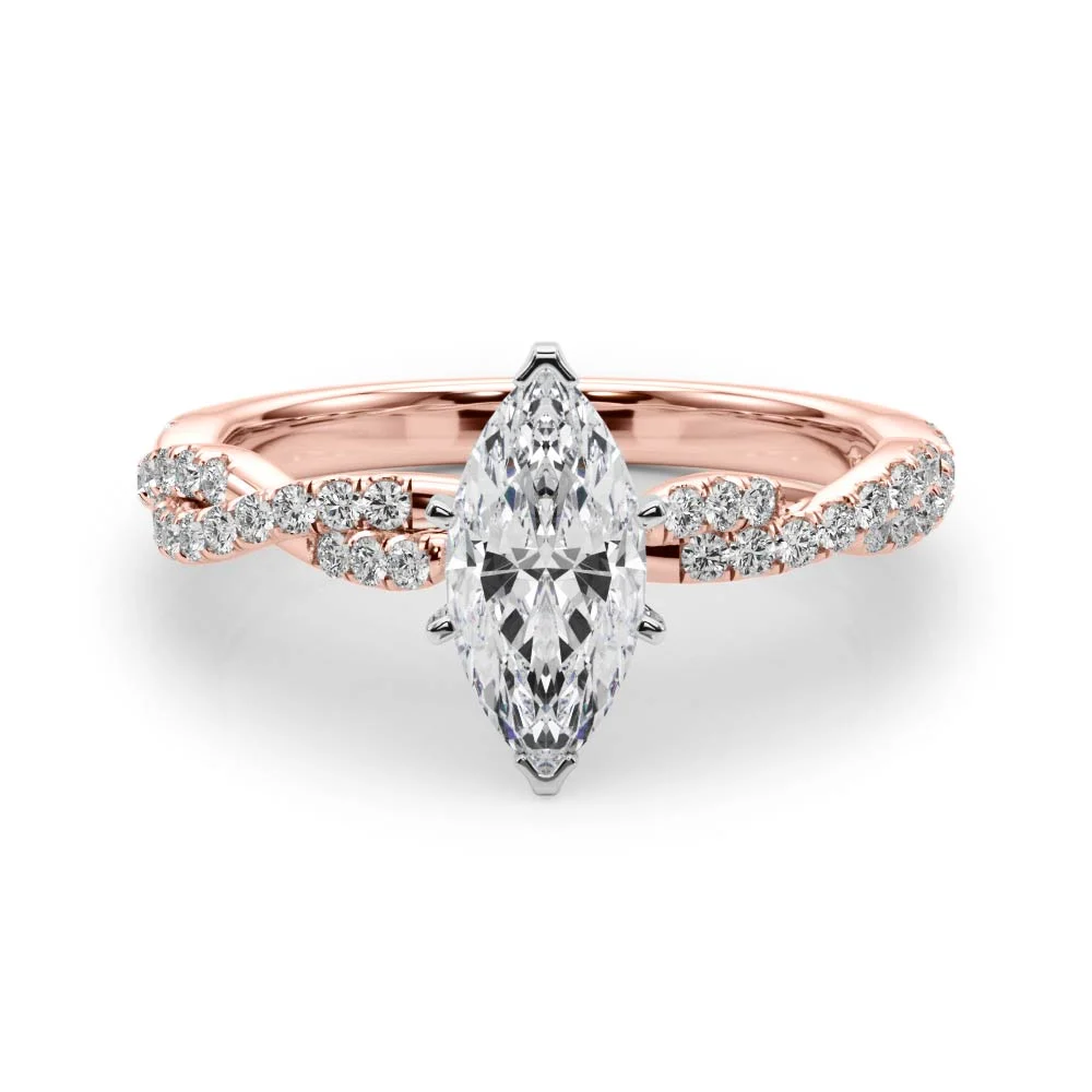 Twisting Diamond Adorned Engagement Ring - Image 108