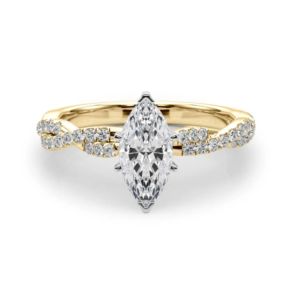 Twisting Diamond Adorned Engagement Ring - Image 65