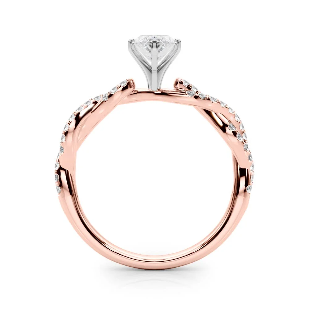 Twisting Diamond Adorned Engagement Ring - Image 99