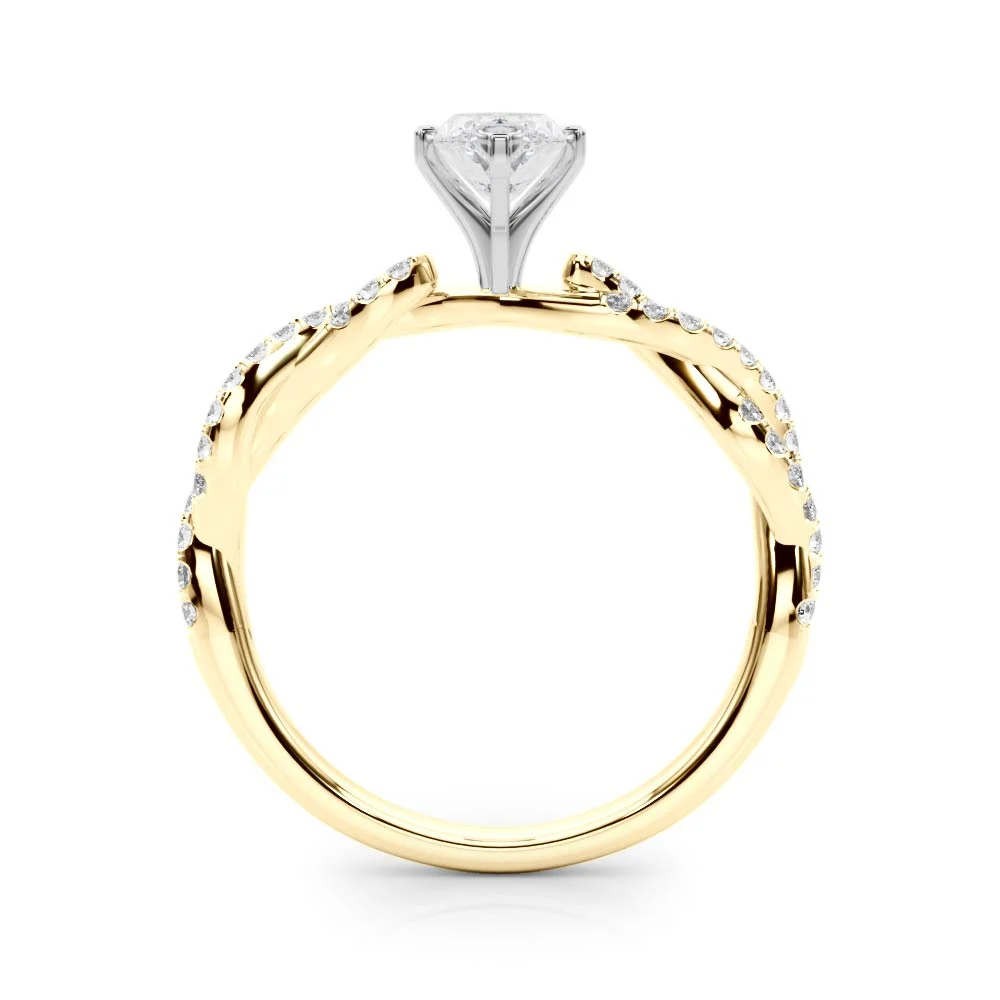 Twisting Diamond Adorned Engagement Ring - Image 56