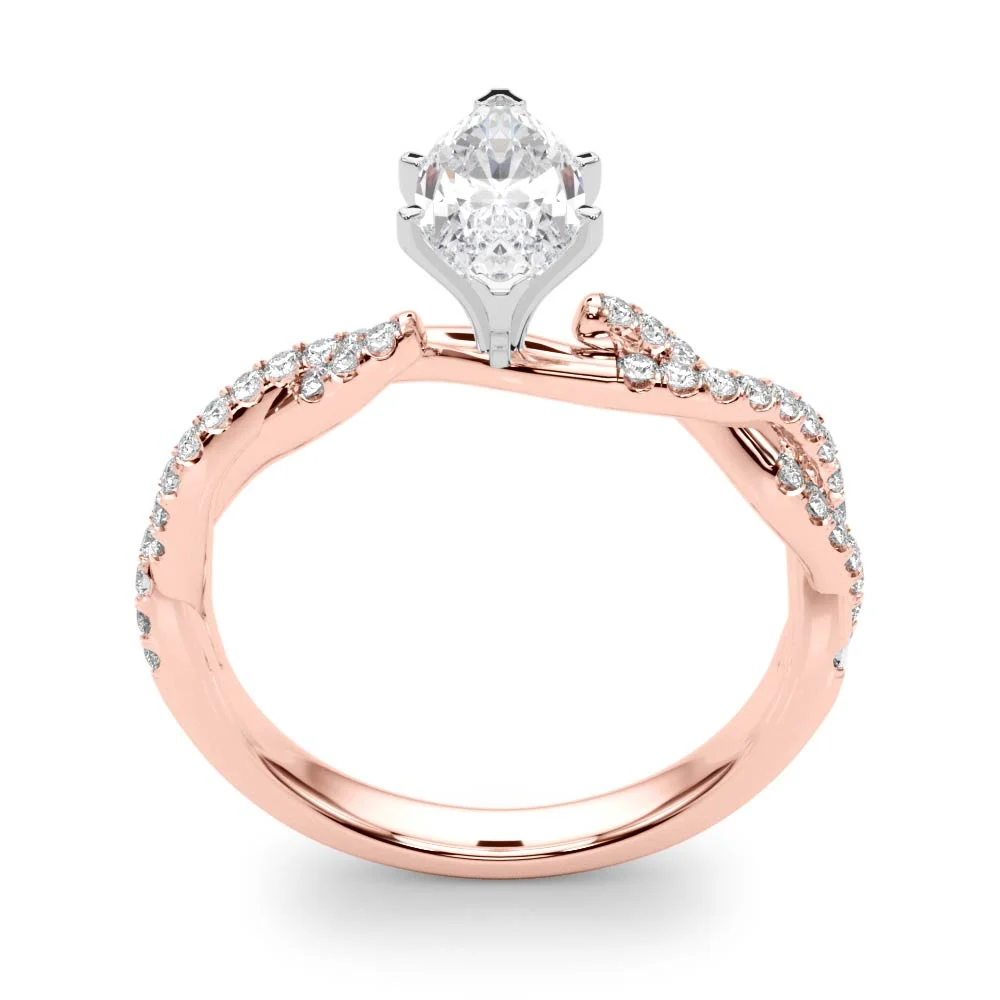Twisting Diamond Adorned Engagement Ring - Image 125