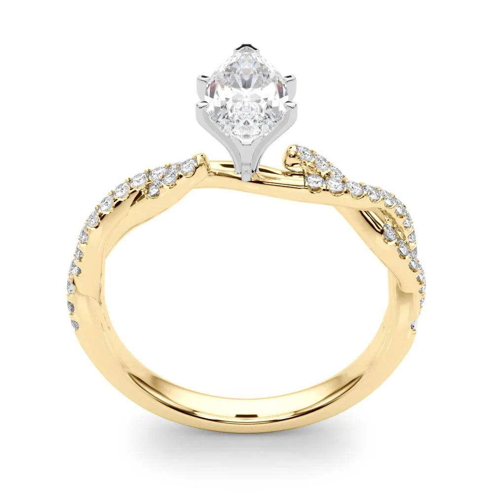 Twisting Diamond Adorned Engagement Ring - Image 82