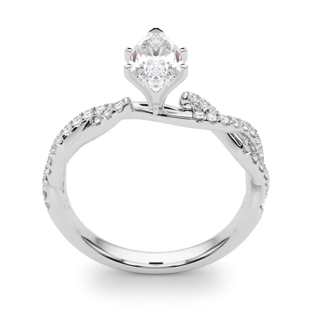 Twisting Diamond Adorned Engagement Ring - Image 39