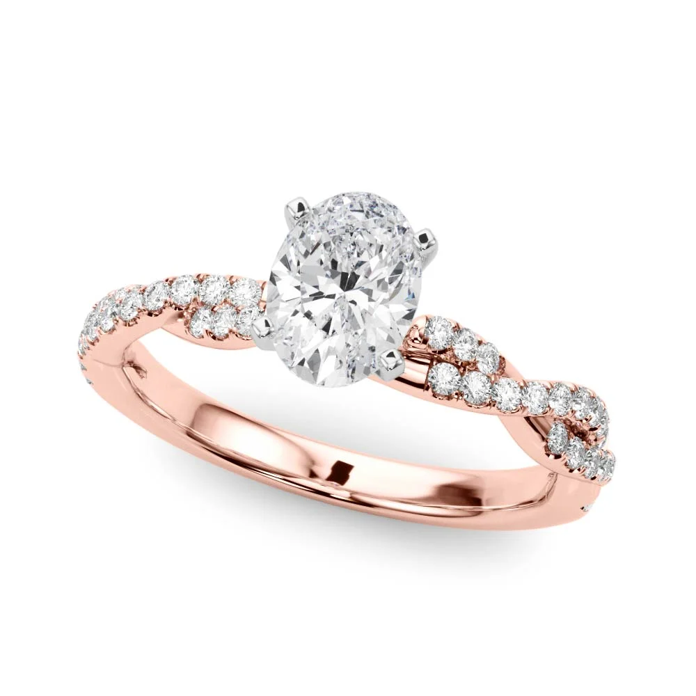 Twisting Diamond Adorned Engagement Ring - Image 91