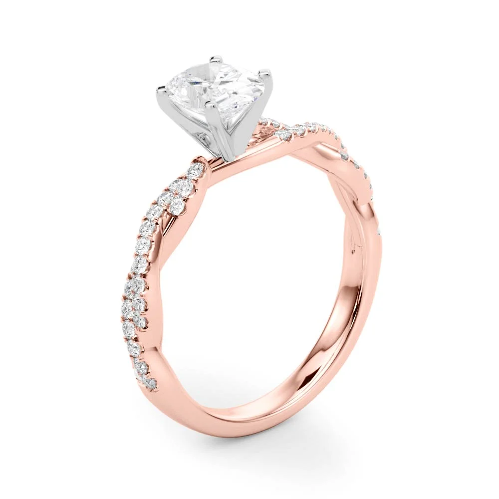 Twisting Diamond Adorned Engagement Ring - Image 118