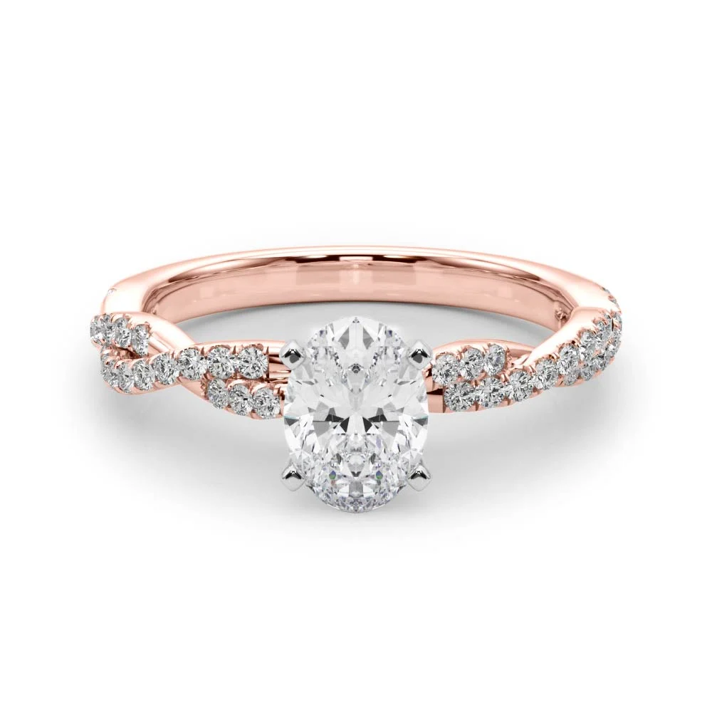 Twisting Diamond Adorned Engagement Ring - Image 109