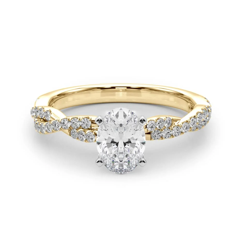 Twisting Diamond Adorned Engagement Ring - Image 66