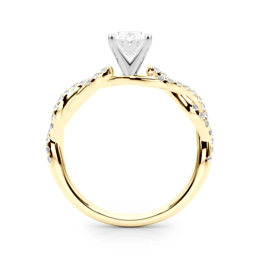 Twisting Diamond Adorned Engagement Ring - Image 57