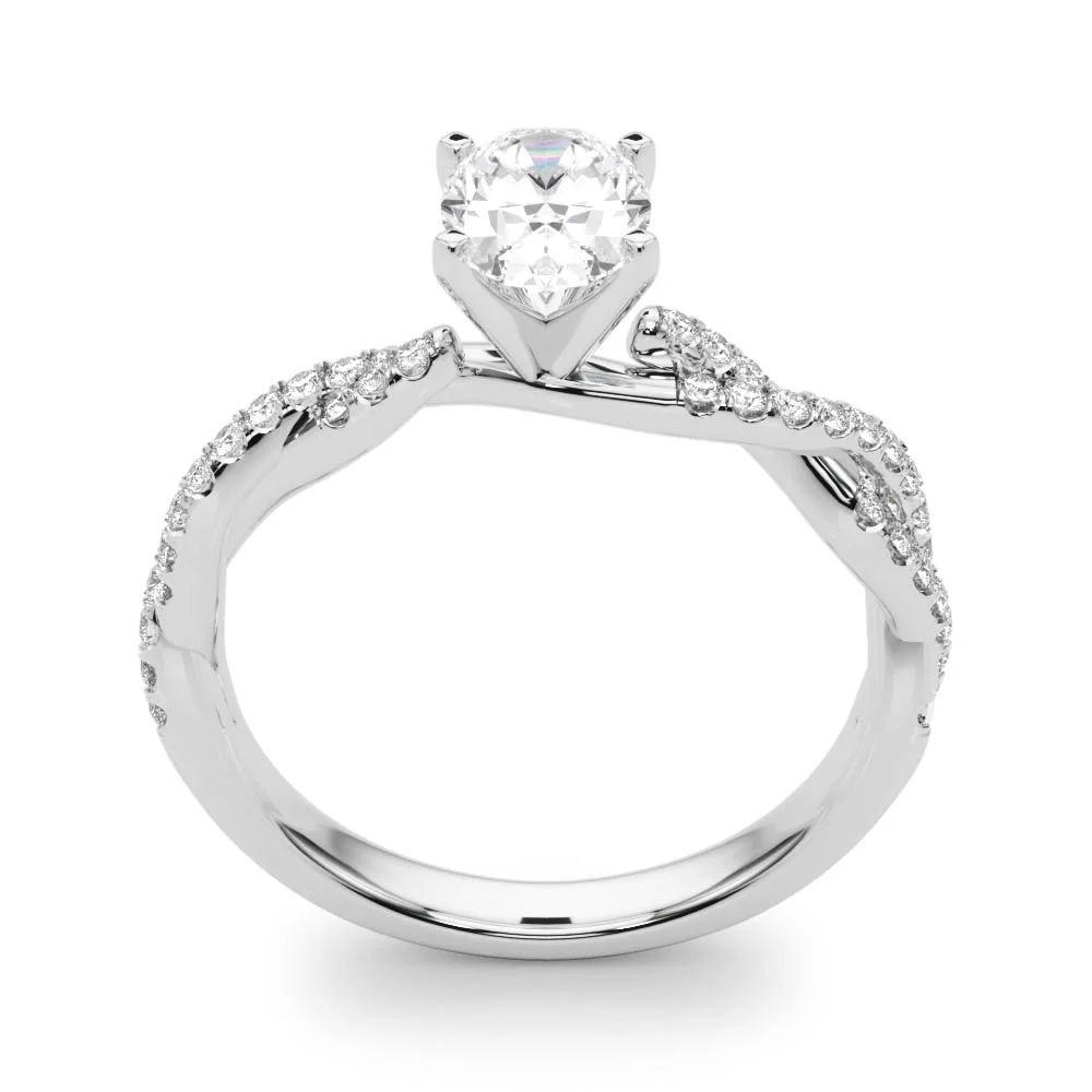 Twisting Diamond Adorned Engagement Ring - Image 40