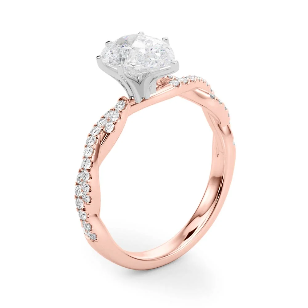 Twisting Diamond Adorned Engagement Ring - Image 119