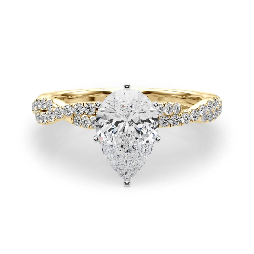 Twisting Diamond Adorned Engagement Ring - Image 67