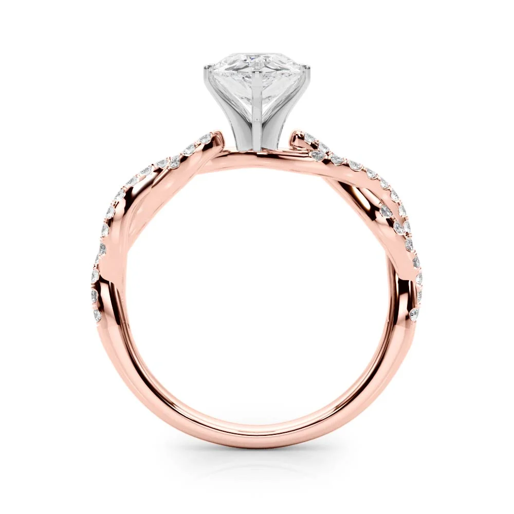 Twisting Diamond Adorned Engagement Ring - Image 101