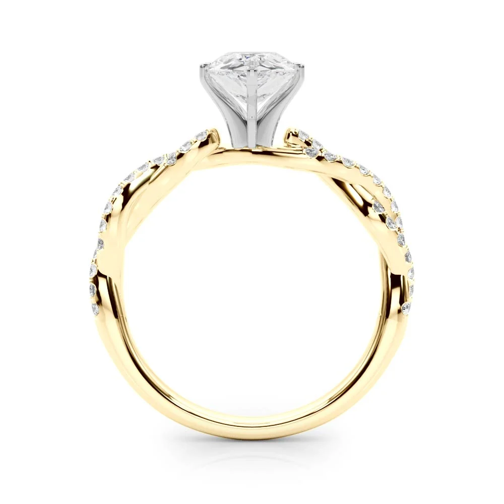 Twisting Diamond Adorned Engagement Ring - Image 58