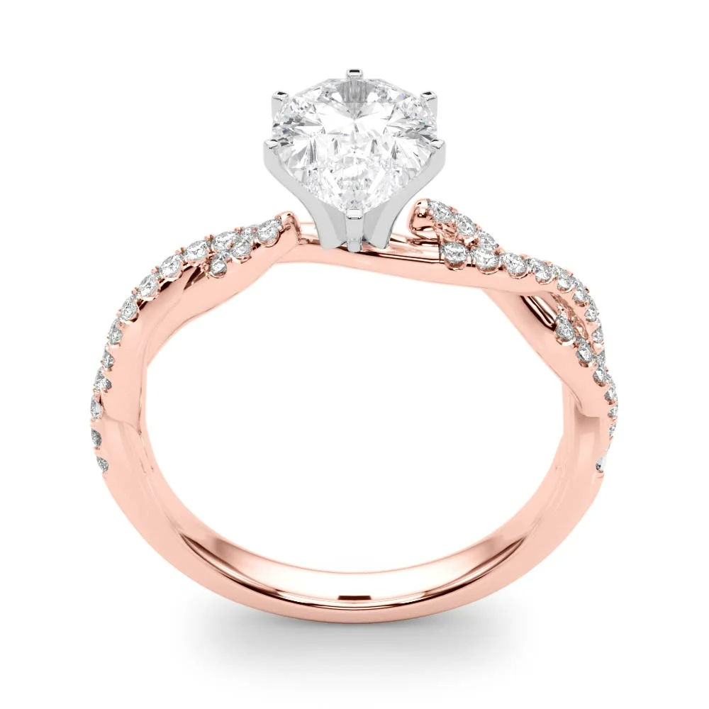 Twisting Diamond Adorned Engagement Ring - Image 127