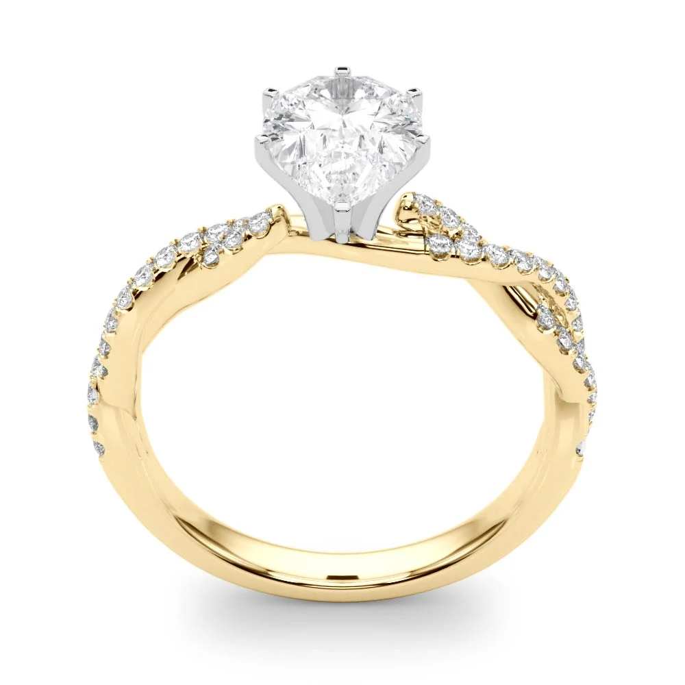 Twisting Diamond Adorned Engagement Ring - Image 84