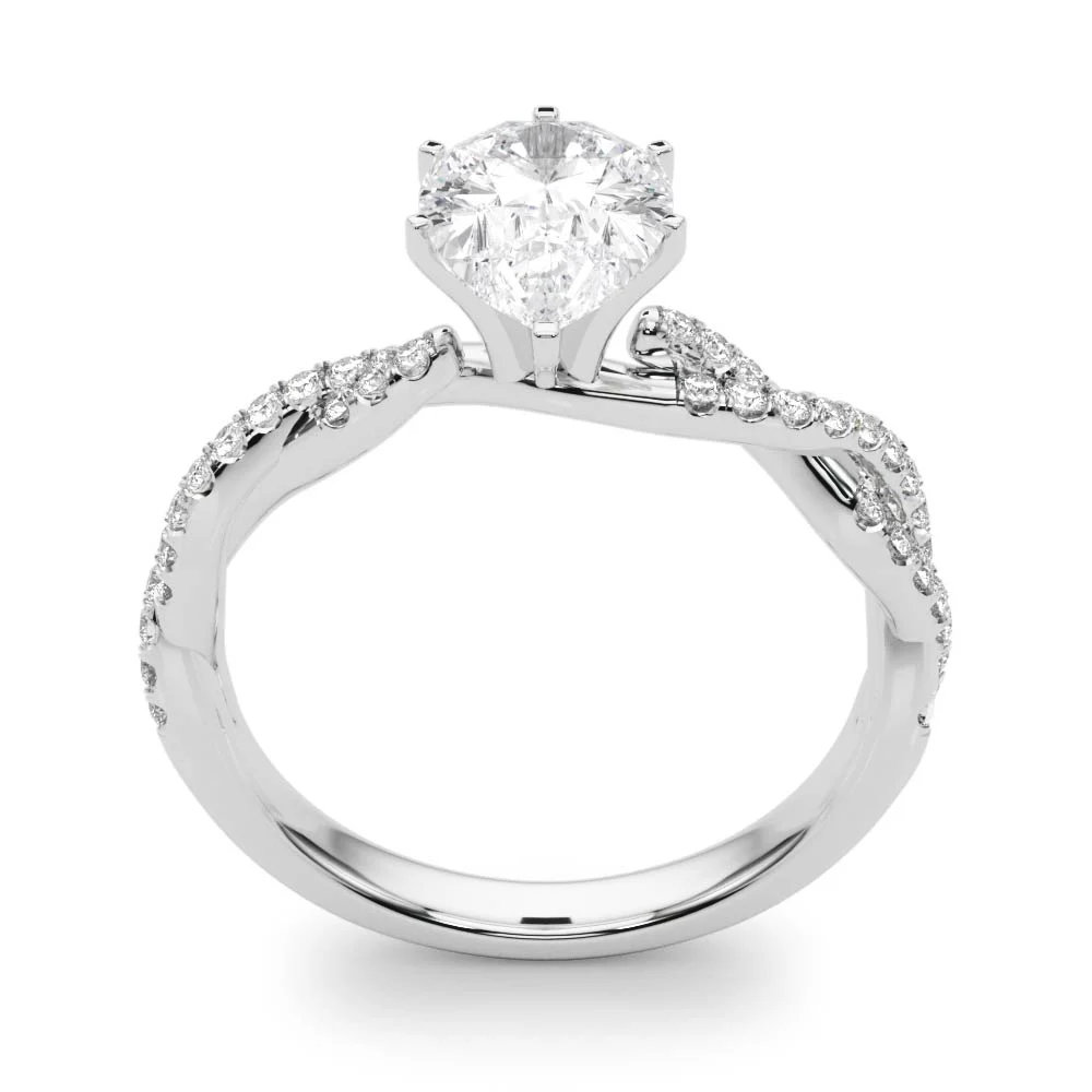 Twisting Diamond Adorned Engagement Ring - Image 41