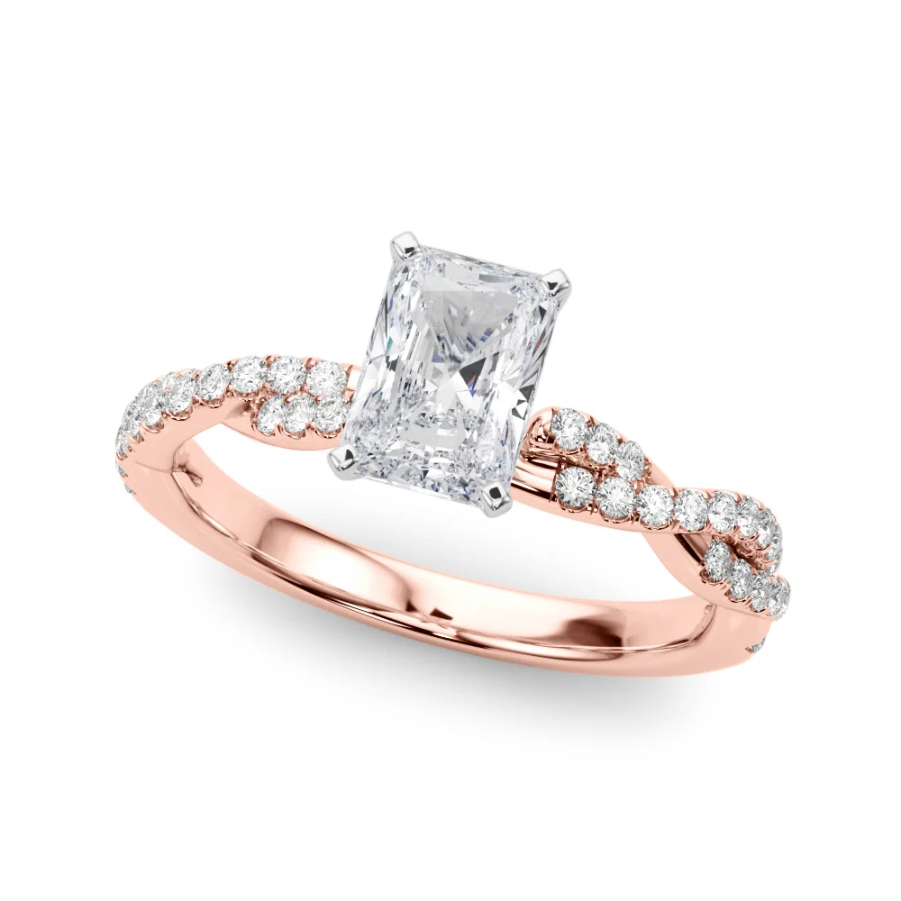 Twisting Diamond Adorned Engagement Ring - Image 93