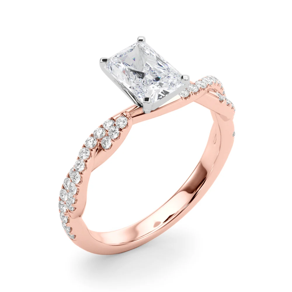 Twisting Diamond Adorned Engagement Ring - Image 120