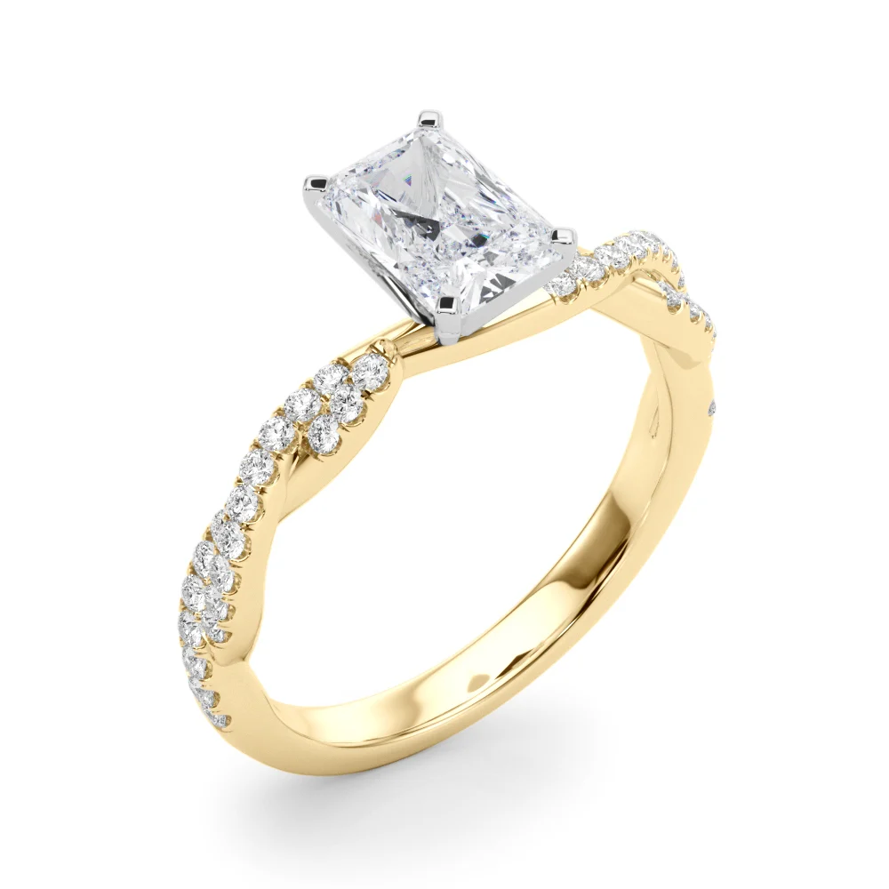 Twisting Diamond Adorned Engagement Ring - Image 77