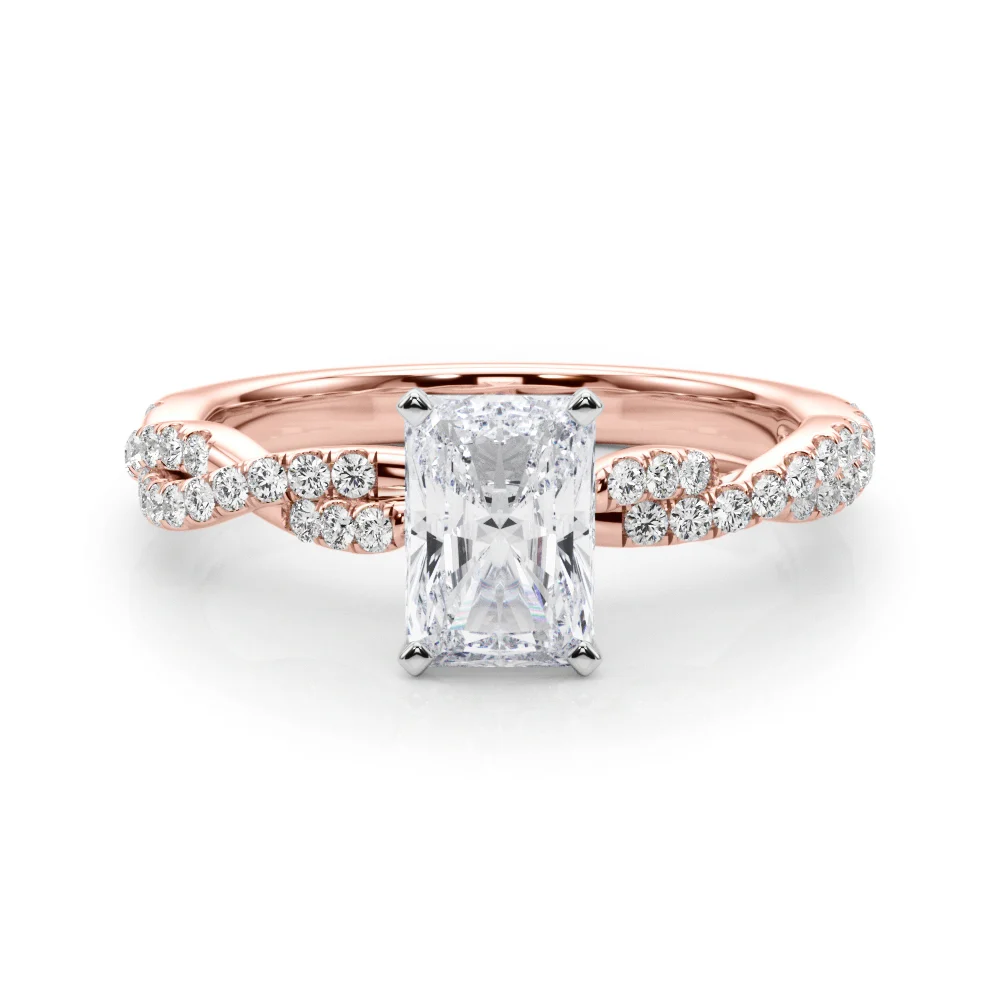 Twisting Diamond Adorned Engagement Ring - Image 111