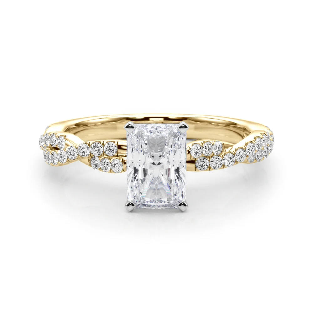 Twisting Diamond Adorned Engagement Ring - Image 68