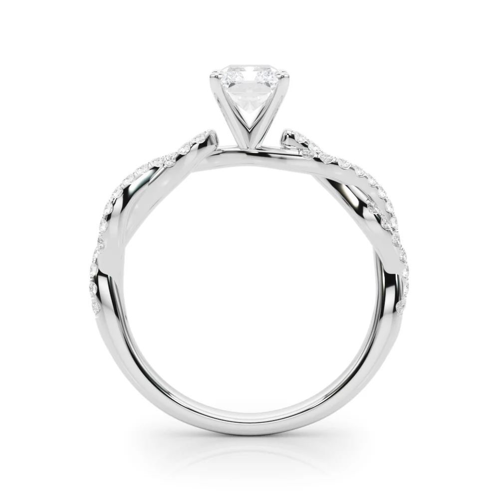 Twisting Diamond Adorned Engagement Ring - Image 16