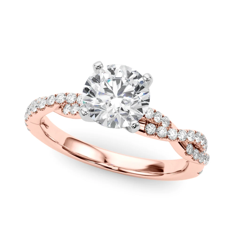 Twisting Diamond Adorned Engagement Ring - Image 94