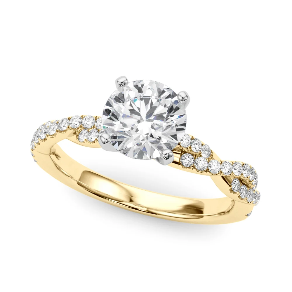 Twisting Diamond Adorned Engagement Ring - Image 51