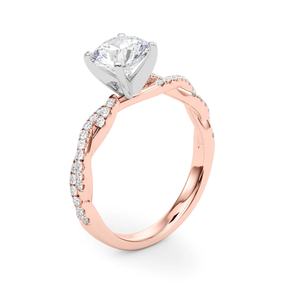 Twisting Diamond Adorned Engagement Ring - Image 121
