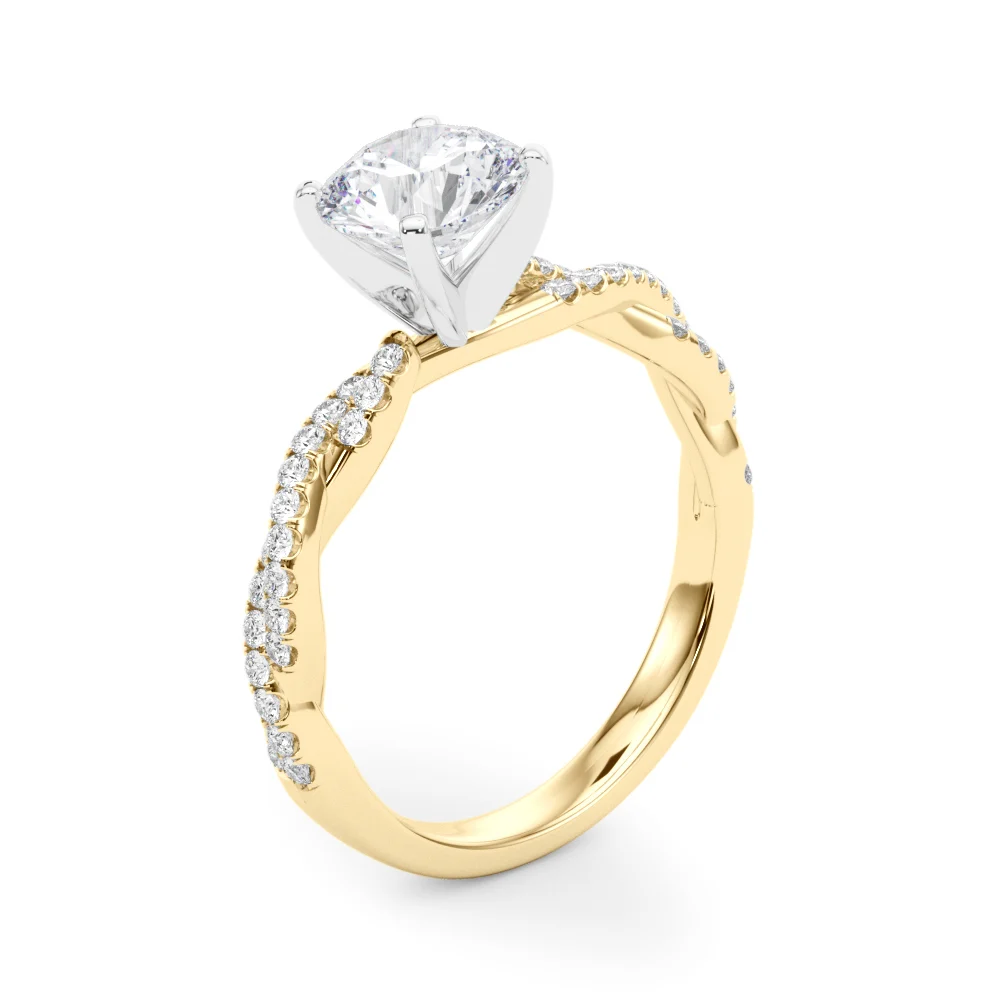 Twisting Diamond Adorned Engagement Ring - Image 78