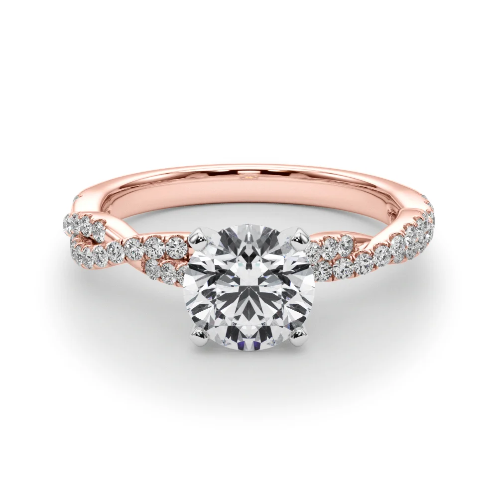 Twisting Diamond Adorned Engagement Ring - Image 112