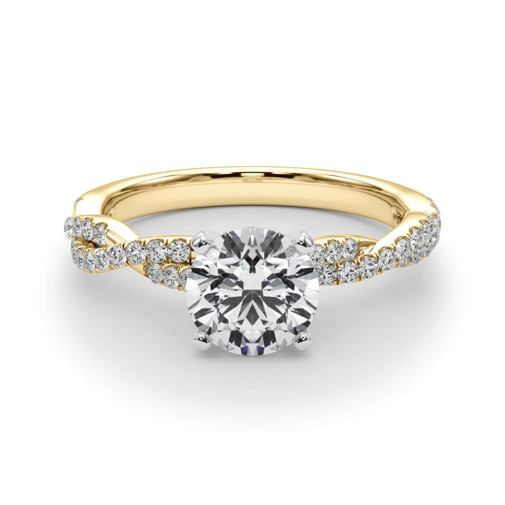 Twisting Diamond Adorned Engagement Ring - Image 69