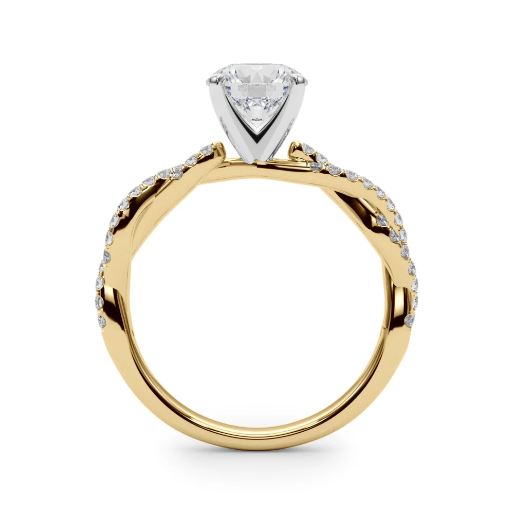 Twisting Diamond Adorned Engagement Ring - Image 60
