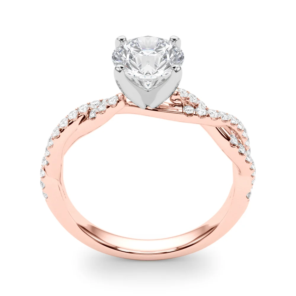 Twisting Diamond Adorned Engagement Ring - Image 128