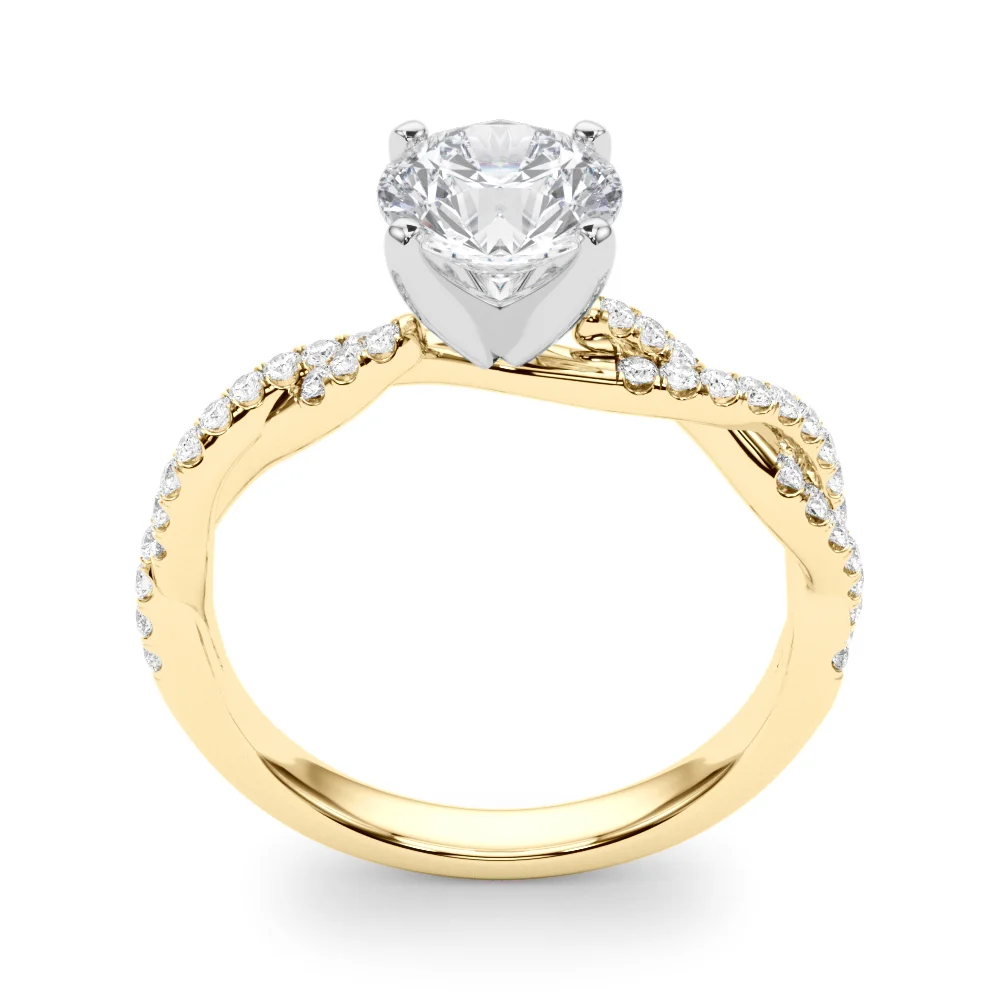 Twisting Diamond Adorned Engagement Ring - Image 85